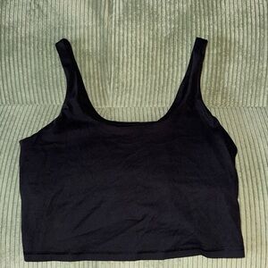 Black workout tank top